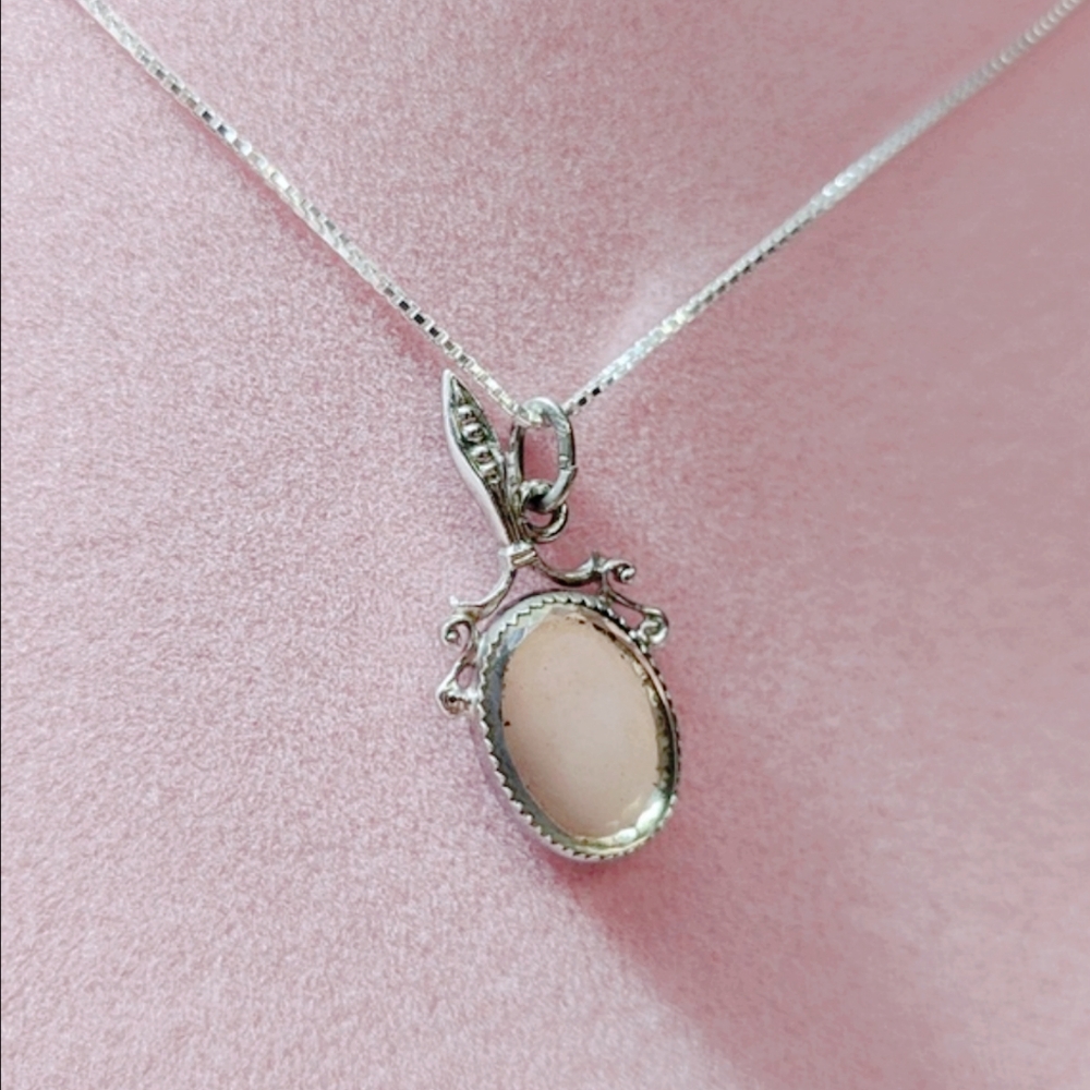 Rare BEAU Sterling Ornamental Hand Mirror Charm Pendant Necklace - Picture 9 of 10